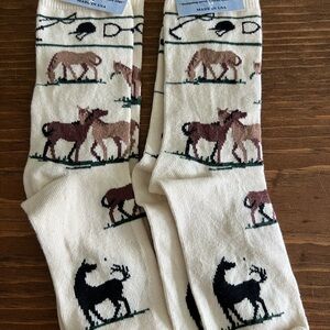 Animal Cream Socks